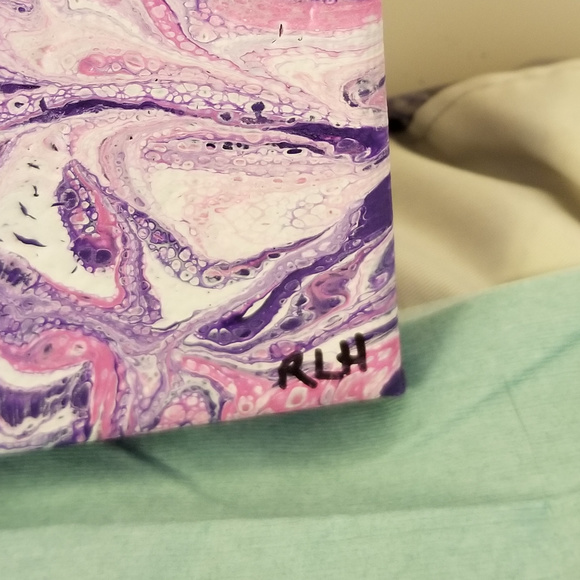 Original Acrylic Silicone 12x12 Painting - Picture 2 of 8